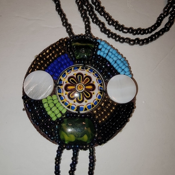 Stephan & Co. Multi Color Braded Aztec Necklace - Picture 3 of 8